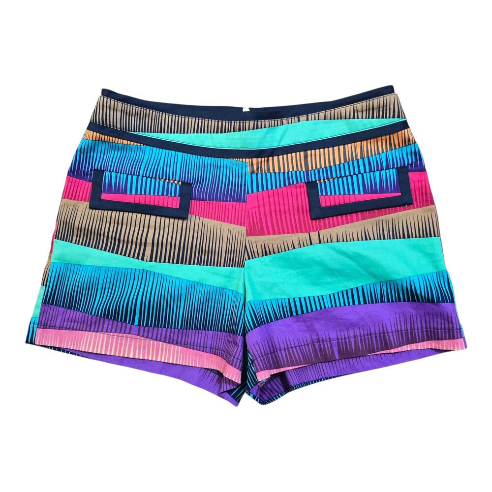 Trina Turk Coastal Vibrant Geometric Pattern Print Shorts size 6